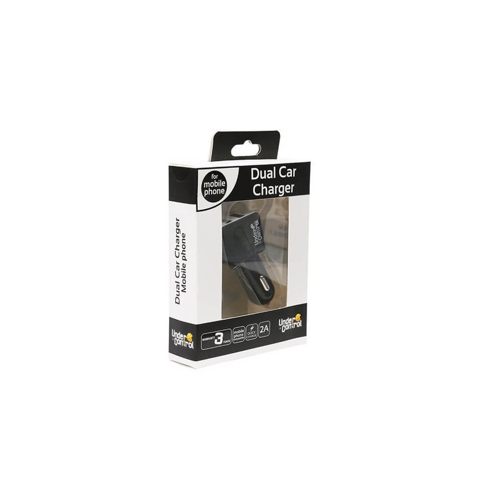 Chargeur voiture USBx2 Noir