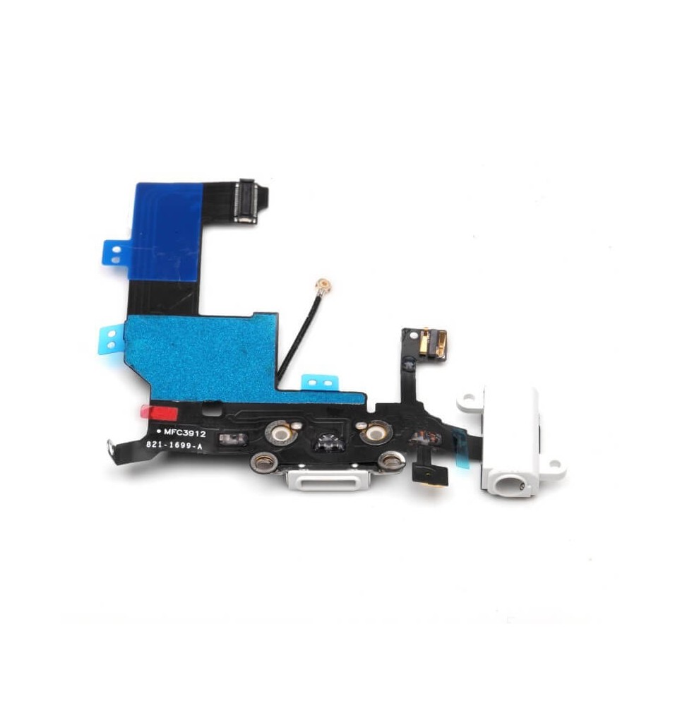 Nappe Connecteur Alimentation compatible avec iPhone 5S Blanc