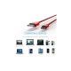 Cable USB Type C Rouge 1M