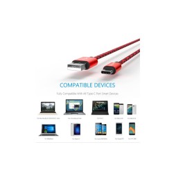 Cable USB Type C Rouge 1M