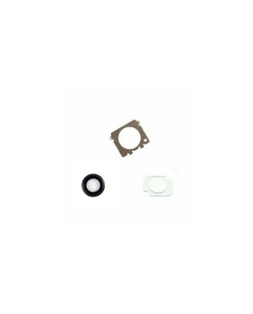 Contour Vitre + Diffuseur Caméra Arrière compatible avec iPhone 6 Noir