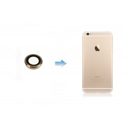 Changement Contour Caméra Arrière + Vitre lentille iPhone 6+ / 6S+ Champagne