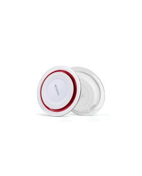 Chargeur Qi Induction Transparent Blanc et Rouge