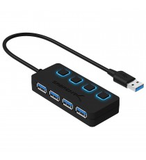 Data Hub USB 3.0 4 Ports Avec Commutateurs