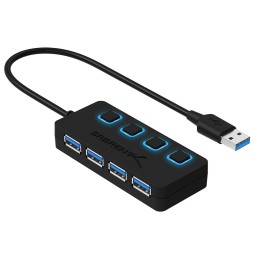 Data Hub USB 3.0 4 Ports Avec Commutateurs