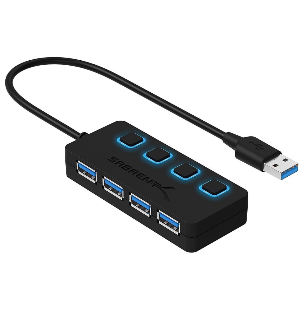 Data Hub USB 3.0 4 Ports Avec Commutateurs