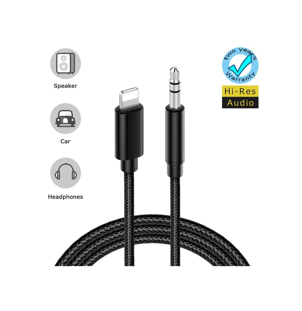 Adaptateur Lightning - jack compatible avec iPhone