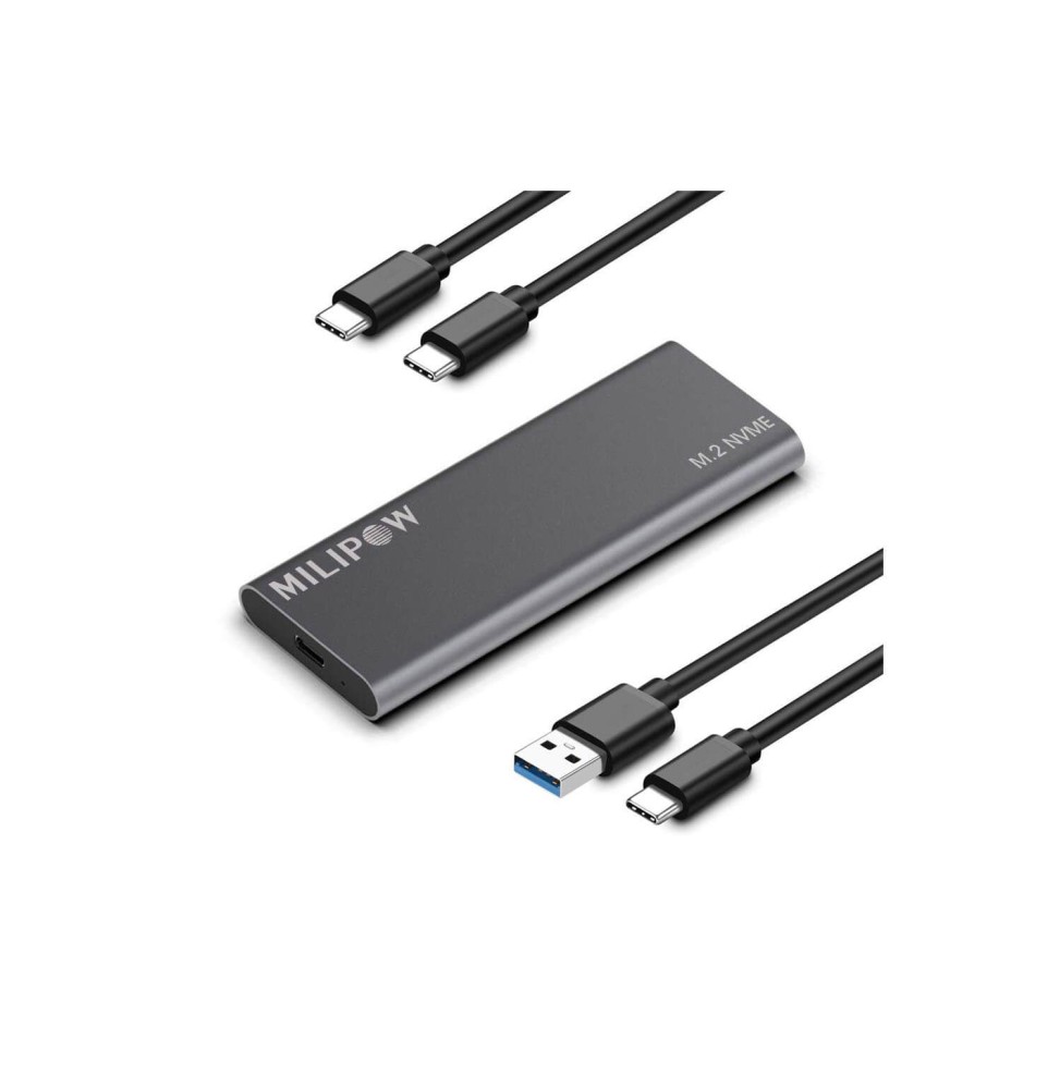Boitier NVMe PCIe M.2 SSD M-Key Gen2 Boitier NVMe PCIe M.2 SSD M-Key Gen2