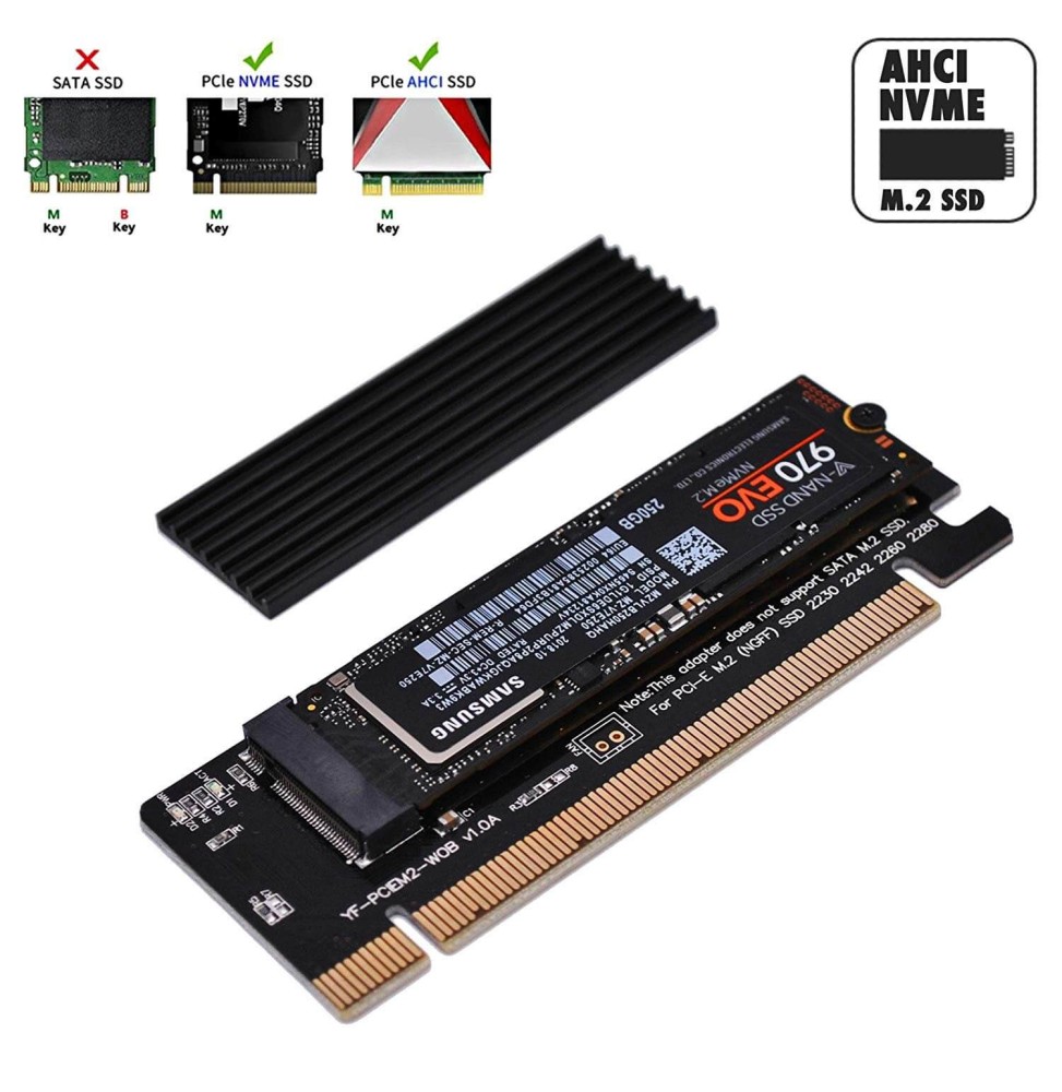 Adaptateur M.2 NVME SSD vers PCI Express Adaptateur M.2 NVME SSD vers PCI Express