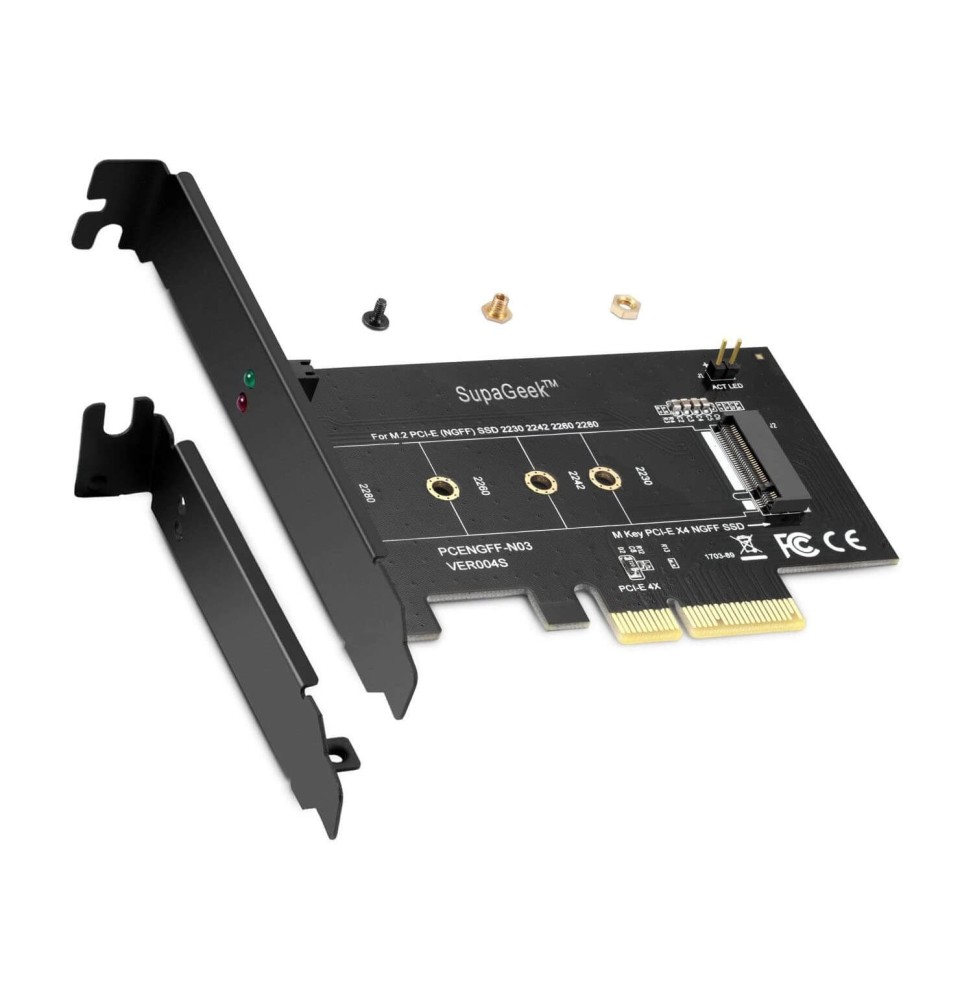 Adaptateur M.2 NVME SSD 2280, 2260, 2242, 2230 vers PCI Express X4