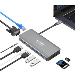 Adaptateur USB C Hub Multiport 10-en-1