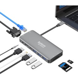 Adaptateur USB C Hub Multiport 10-en-1