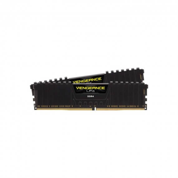 Kit Barrettes mémoire 16Go (2x8Go) DIMM DDR4 Corsair Vengeance LPX  PC4-25600 (3200 Mhz) (Noir) - Discomputer