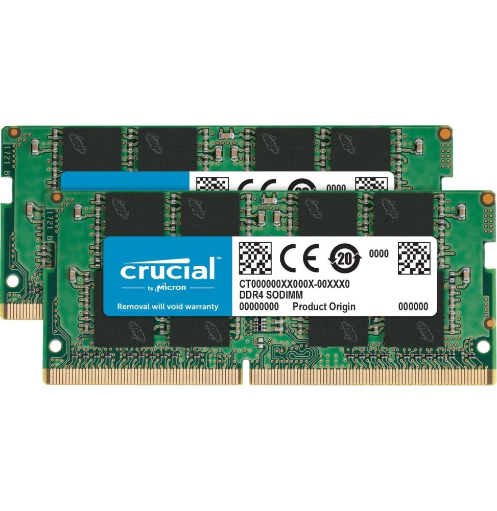 Barrette RAM 16Go ( 2X8Go ) Crucial DDR4 SODIMM 3200MHz