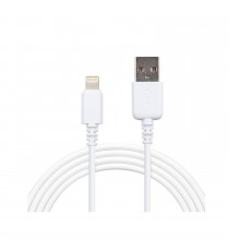 Câble USB de charge compatible avec iPhone, iPad, iPod Blanc 1,2M