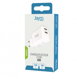 Chargeur Secteur Rapide 12W 2 USB 2,4A