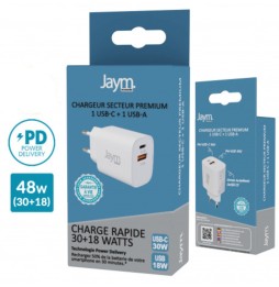 Chargeur Secteur Rapide Double USB 48W