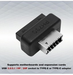 Adaptateur Carte Mère Type-E Vers Type-C