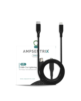 Câble de charge USB-C vers Lightning infinity 2M Noir