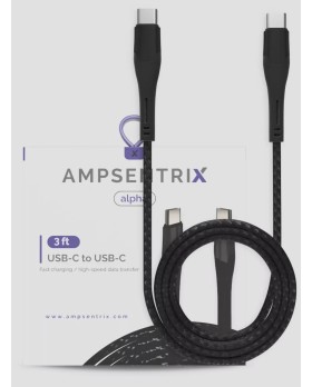 Cable USB Type C Noir vers USB Type C 1M20