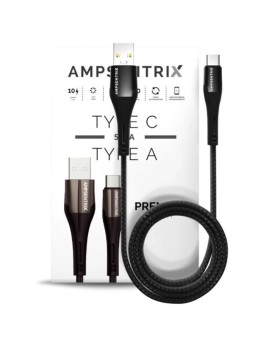 Cable USB A Noir vers USB Type C 1M20