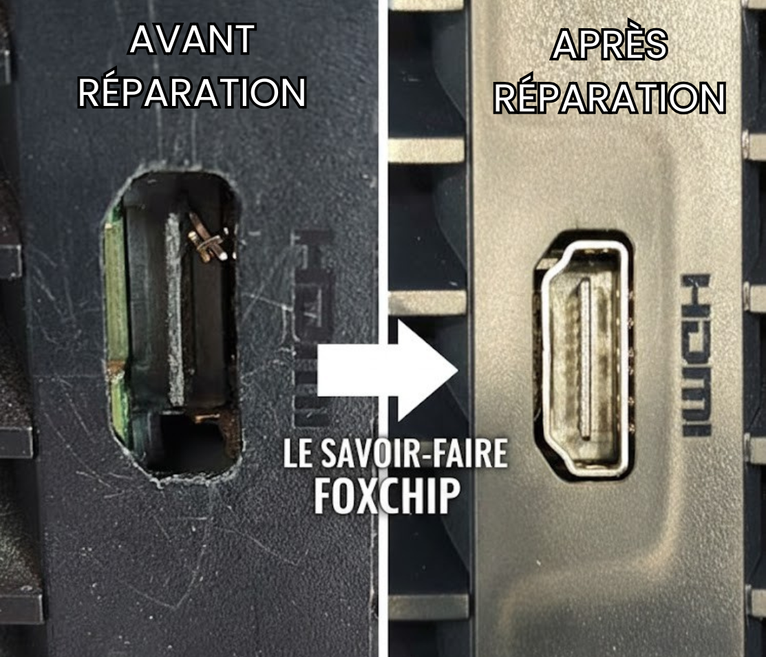 Écran noir PS5 et port HDMI cassé : le guide de réparation Foxchip
